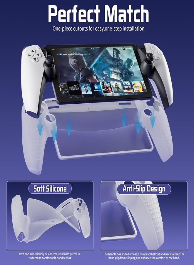 GLDRAM Carrying Case for Playstation Portal Remote Player, Built-in Stand Handheld Travel Storage Bag Pouch for PS5 Portal Accessories with Silicone Protective Cover, HD Screen Protector & Thumb Caps - Image 5