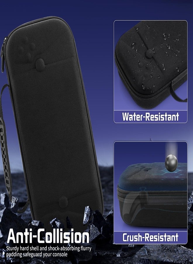 GLDRAM Carrying Case for Playstation Portal Remote Player, Built-in Stand Handheld Travel Storage Bag Pouch for PS5 Portal Accessories with Silicone Protective Cover, HD Screen Protector & Thumb Caps - Image 3