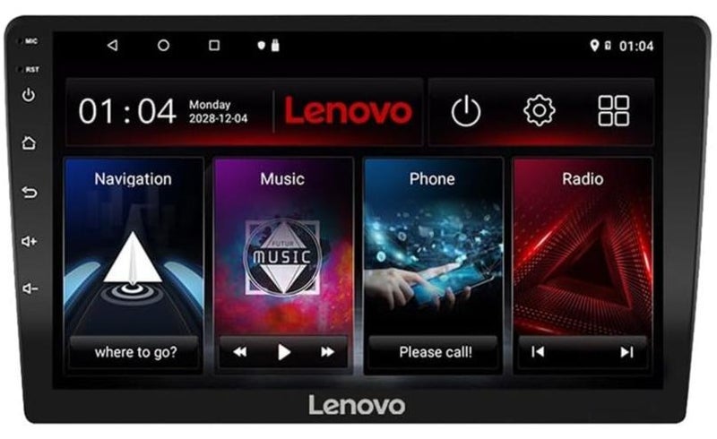 Lenovo 9 Inch Android Car Stereo Lenovo 2GB RAM 32GB ROM Support Apple Carplay Android Auto Wireless Bluetooth USB Video Audio Playback High Definition Screen - Image 1