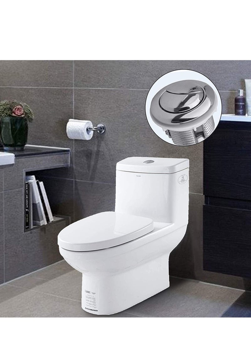 Excefore - Dual Push Toilet Flush Button, Plastic Adjustable Top Water Tank Buttons Rods Button with 38mm Hole in the Cistern Lid, Thread for Replacement Accessories - Image 1