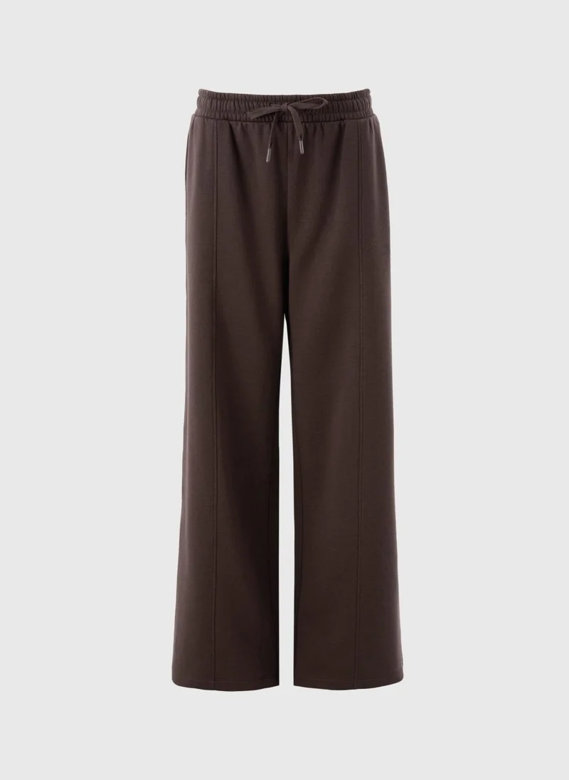 Matalan Brown Chocolate Brown Wide Leg Jogging Bottoms for Women | Best Price UAE