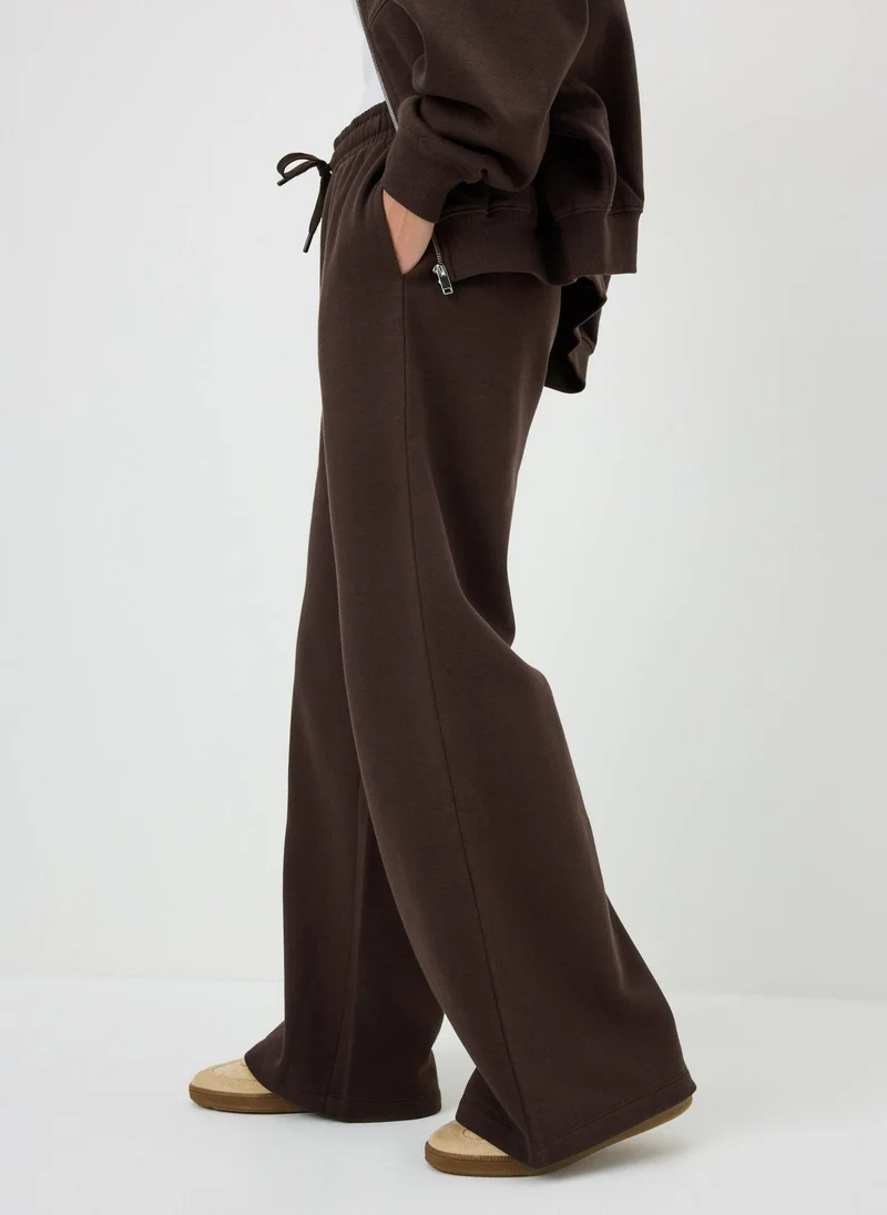 Matalan Brown Chocolate Brown Wide Leg Jogging Bottoms for Women | Best Price UAE