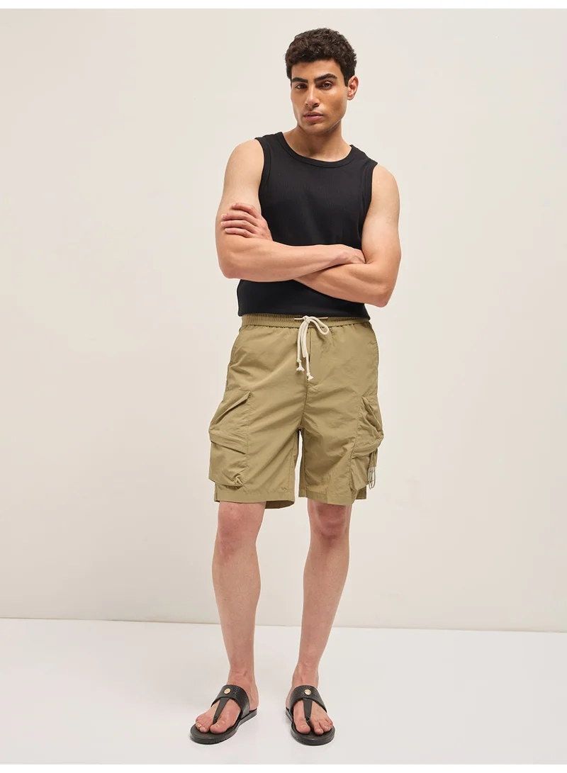 THE BEAR HOUSE  Men’s Casual Polyester Shorts – Lightweight, Comfortable & Breathable – Relaxed Fit with Pockets – Perfect for Daily Wear, Home, Travel, Beach & Warm Weather Outings for Men | Best Price UAE