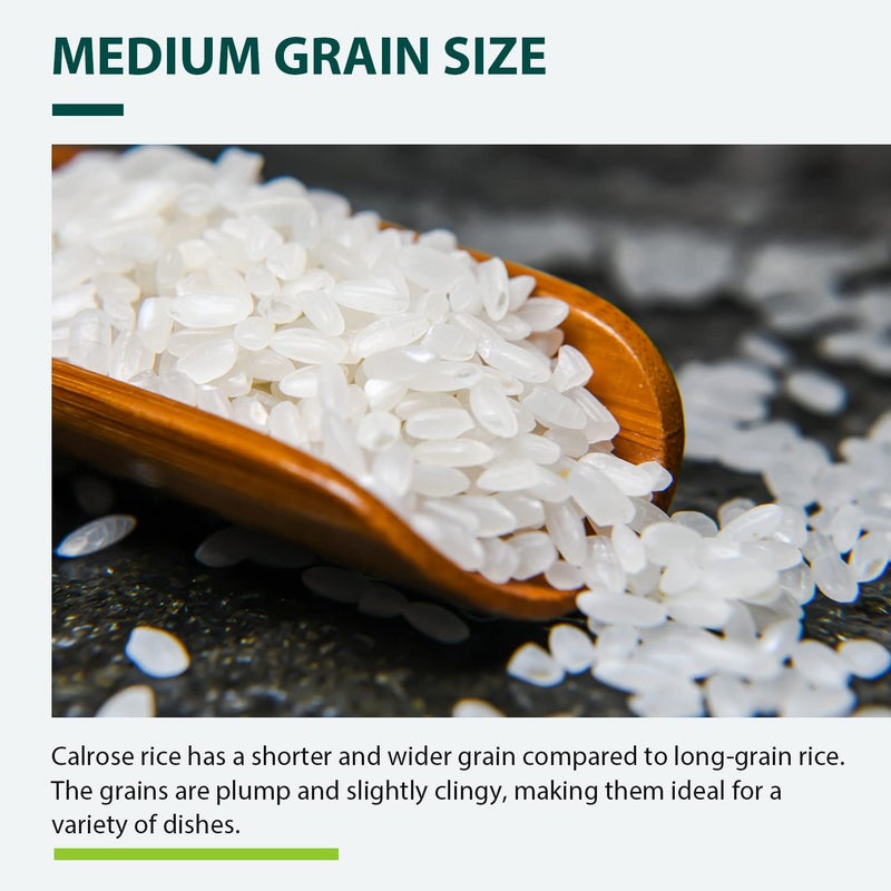 Soeos Sushi Rice, Medium Grain, White Sticky Rice for Sushi Rolls and Japanese Food, Calrose Rice, 2 Pound (32 Ounce) - Image 4