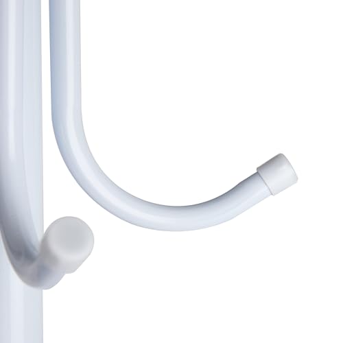 Mind Reader Freestanding Coat Rack, Multi-Hook Organizer for Office or Entryway, Metal, White - Image 5