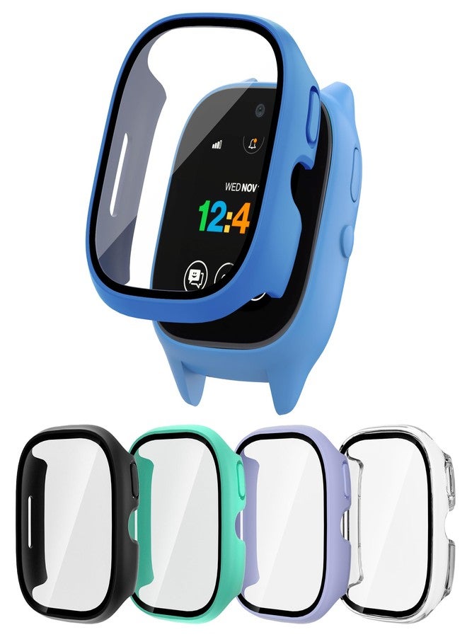 Tiorecime 5 Pack Case for Gizmo Watch 3 with Tempered Glass Screen Protector, Shockproof Hard PC Bumper, Scratch Resistant Protective Cover Compatible with Verizon Gizmo Watch 3 Accessories - Image 1