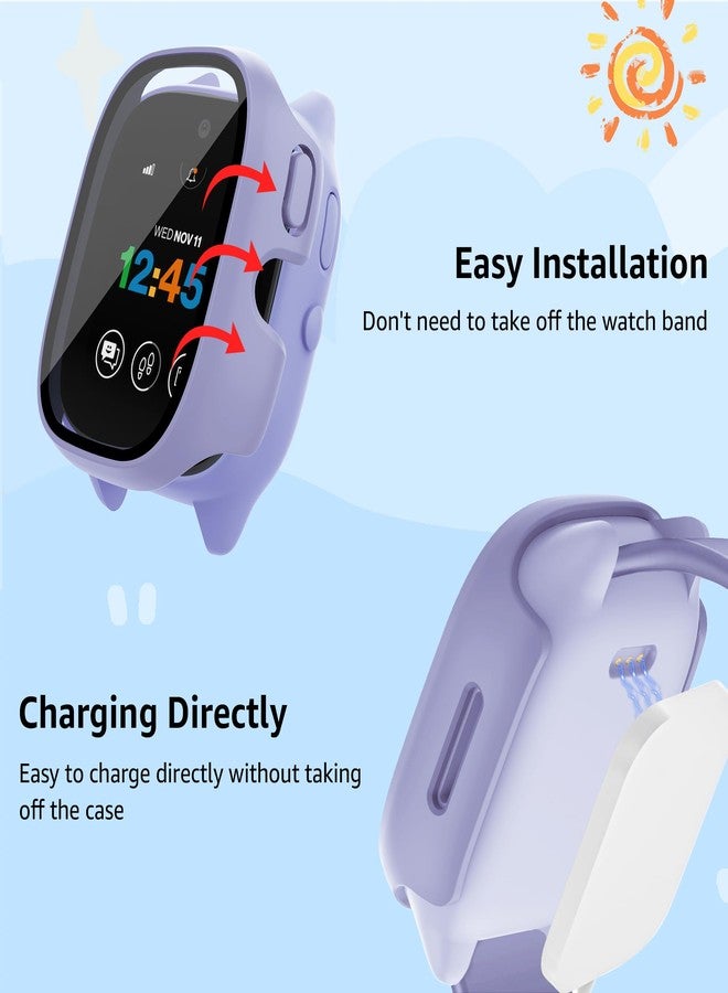 Tiorecime 5 Pack Case for Gizmo Watch 3 with Tempered Glass Screen Protector, Shockproof Hard PC Bumper, Scratch Resistant Protective Cover Compatible with Verizon Gizmo Watch 3 Accessories - Image 5
