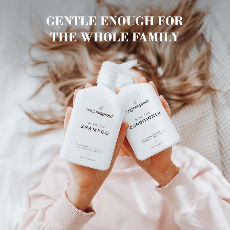 Original Sprout Worry Free Conditioner, Gentle Nourishing Hair Conditioner for All Hair Types, Softens, Detangles & Adds Shine, Vegan & Cruelty-Free, Safe for Kids, Teens and Adults, 10 fl oz - Image 5