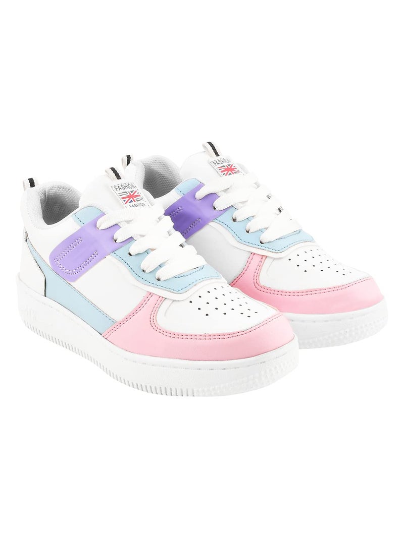 Shoetopia Girls Polo Pink Sneaker - 3 UK (Girls-Polo-Pink) - Image 1