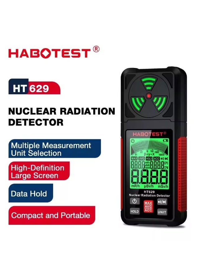 هابوتيست جهاز كشف الإشعاع النووي HABOTEST HT629، عداد جيجر، جهاز كشف أشعة إكس والبيتا والجاما للإشعاع النووي لاختبار مياه الصرف النووية - Image 1