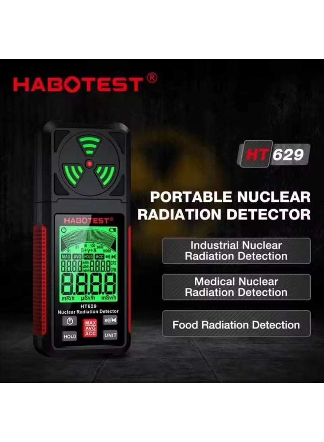 هابوتيست جهاز كشف الإشعاع النووي HABOTEST HT629، عداد جيجر، جهاز كشف أشعة إكس والبيتا والجاما للإشعاع النووي لاختبار مياه الصرف النووية - Image 4
