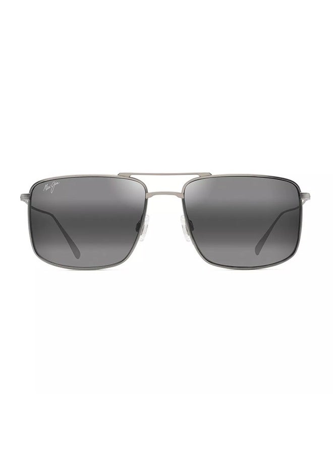 MAUI JIM Unisex Polarized Rectangle Sunglasses - MJ886-17 55 - Lens Size: 55 Mm 