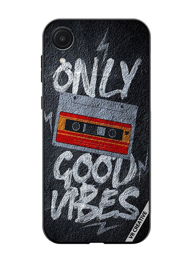 VR CREATIVE Protective Case Cover For Samsung Galaxy A03 Core Only Good Vibes Design Multicolour - Image 1