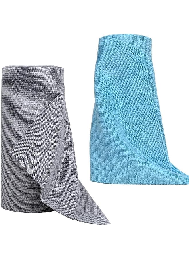 PROMASS 2 Pack Tearable Disposable Dish Cloths, Reusable Wet Dry Cleaning Cloth, Non-Stick Household Kitchen Window Wiping Rags, Microfiber Cleaning Cloth, Paper Towels - Image 1