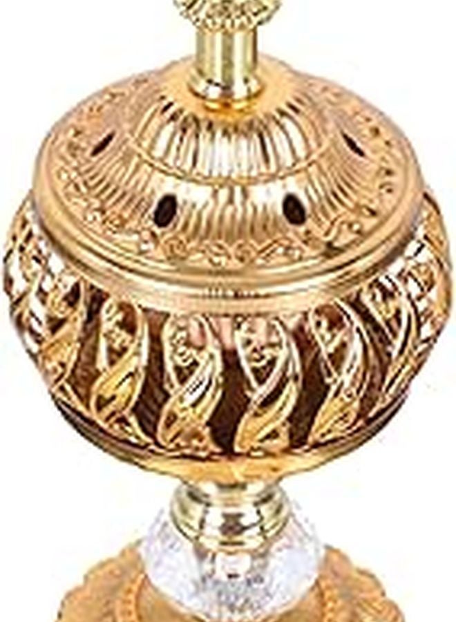Iron Incense Burner With Lace Edge Design Portable Aromatherapy Furnace For Home Desktop Decor - Image 1