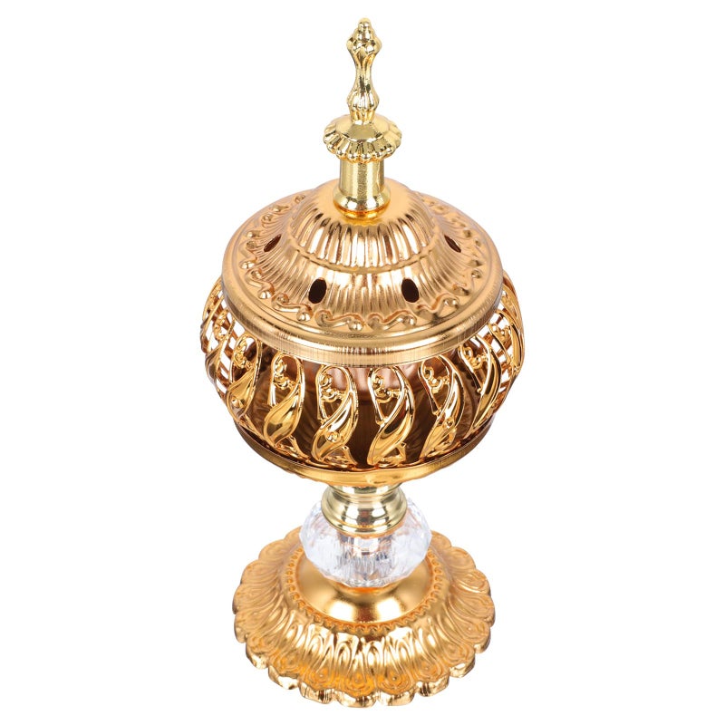 Iron Incense Burner With Lace Edge Design Portable Aromatherapy Furnace For Home Desktop Decor - Image 2