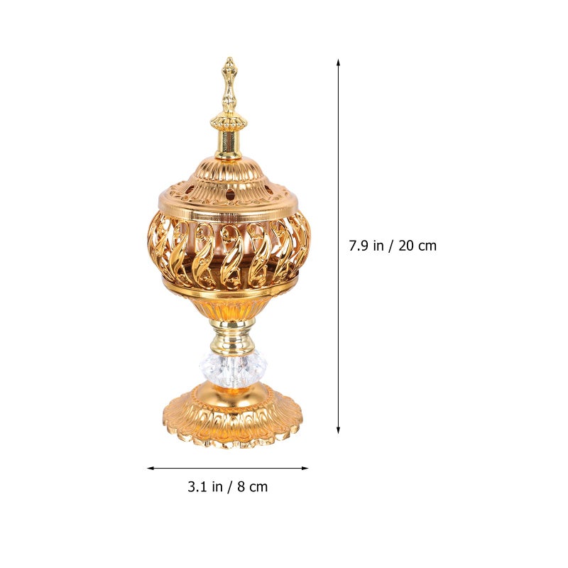 Iron Incense Burner With Lace Edge Design Portable Aromatherapy Furnace For Home Desktop Decor - Image 3