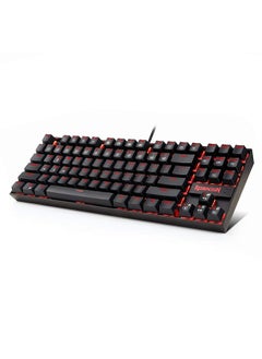 K552 Mechanical Gaming Keyboard 60% Compact 87 Key Kumara Wired Cherry Mx Blue Switches Equivalent For Windows Pc Gamers Red Backlit Black