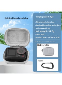 Generic BRDRC For OSMO ACTION4 Storage Bag Ace Pro Camera Bag Gopro11 Tote Box Accessories-Color:Camera Pouch Gray  - Image 1