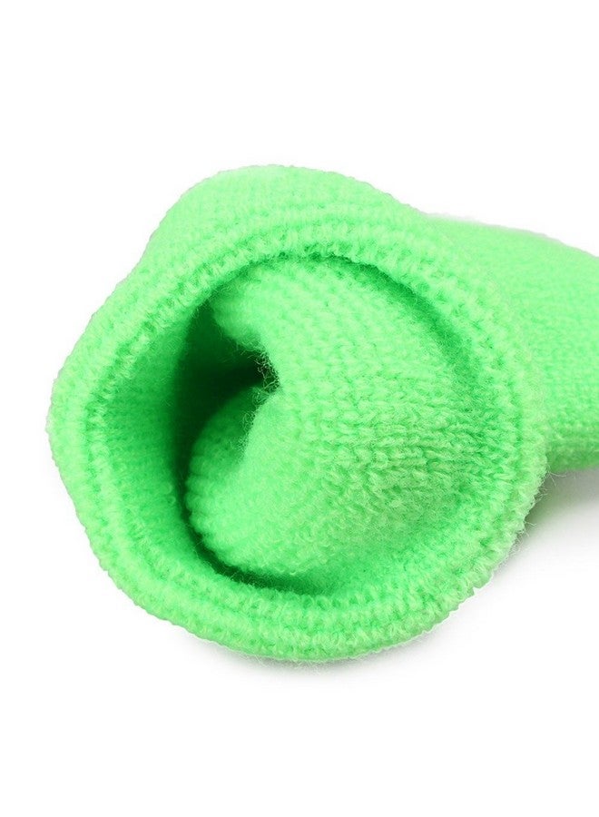 Mallofusa 10 Pack Colorful Sports Basketball Football Absorbent Wristband Party Outdoor Activity (Light Green) - Image 4