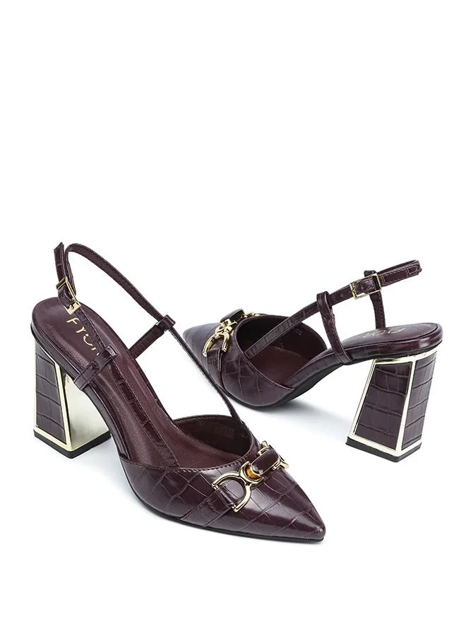 Fyor  Croc-Embossed Architectural Slingback MC 006 for Women | Best Price UAE