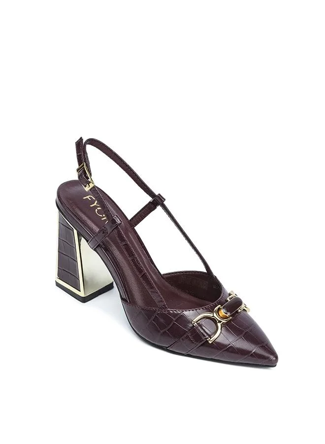 Fyor  Croc-Embossed Architectural Slingback MC 006 for Women | Best Price UAE