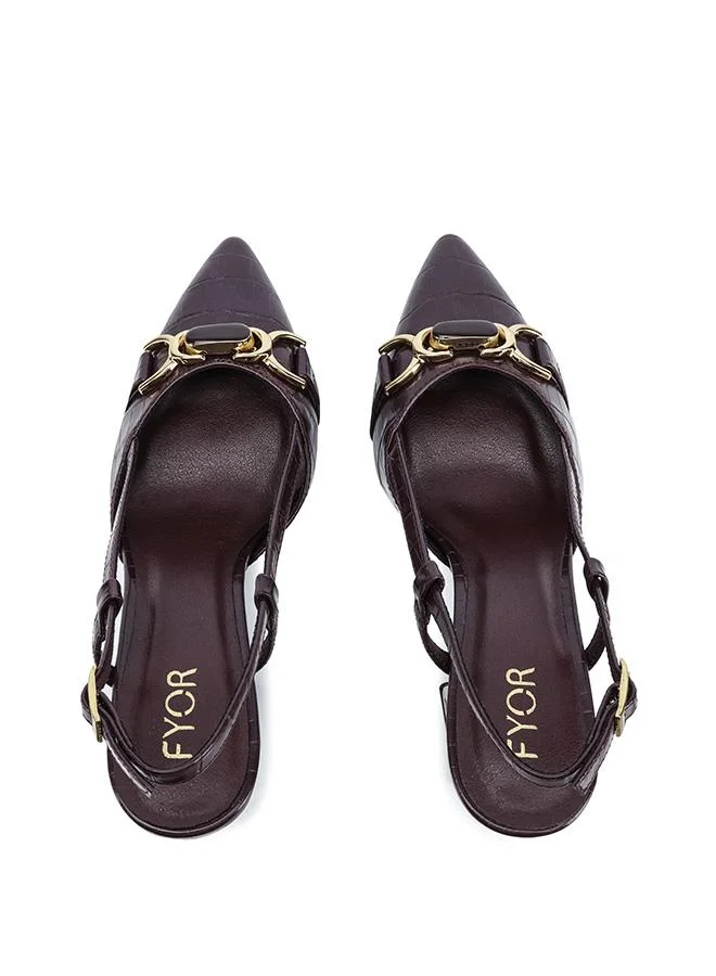 Fyor  Croc-Embossed Architectural Slingback MC 006 for Women | Best Price UAE