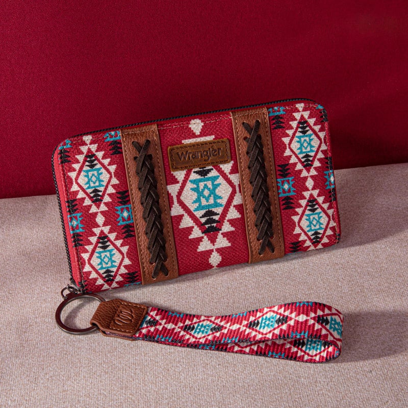 Wrangler محفظة معصم ويسترن من رانجلر للنساء مع حافظة بطاقات ائتمان مطرزة LG-WG2203-W006BDY - Image 2