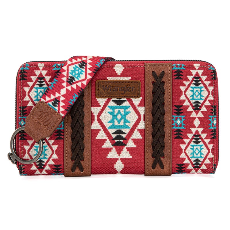 Wrangler محفظة معصم ويسترن من رانجلر للنساء مع حافظة بطاقات ائتمان مطرزة LG-WG2203-W006BDY - Image 1