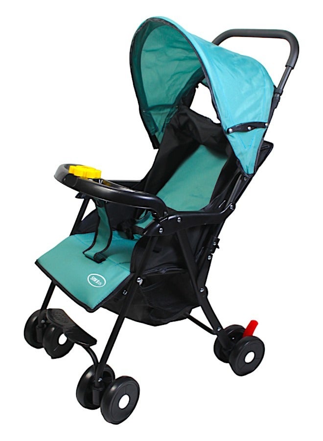 صندوق العاب عربة أطفال قابلة للطي، مقعد قابل للطي للجلوس والنوم مع الموسيقى - Image 3