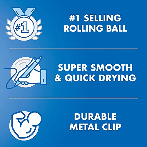 Pilot Precise V5 RT Retractable Rolling Ball Pens, Extra Fine Point, 3 Black & 3 Blue, (6 Pens) - Image 3