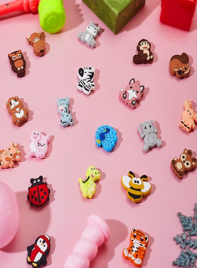Ebristar Silicone Focal Beads, 20 Pcs Cute Animals Focal Beads for Pens Characters, Silicone Charm Beads Accessory Kit for Beaded Pens, Keychain Making & DIY Handmade Crafts - Image 5