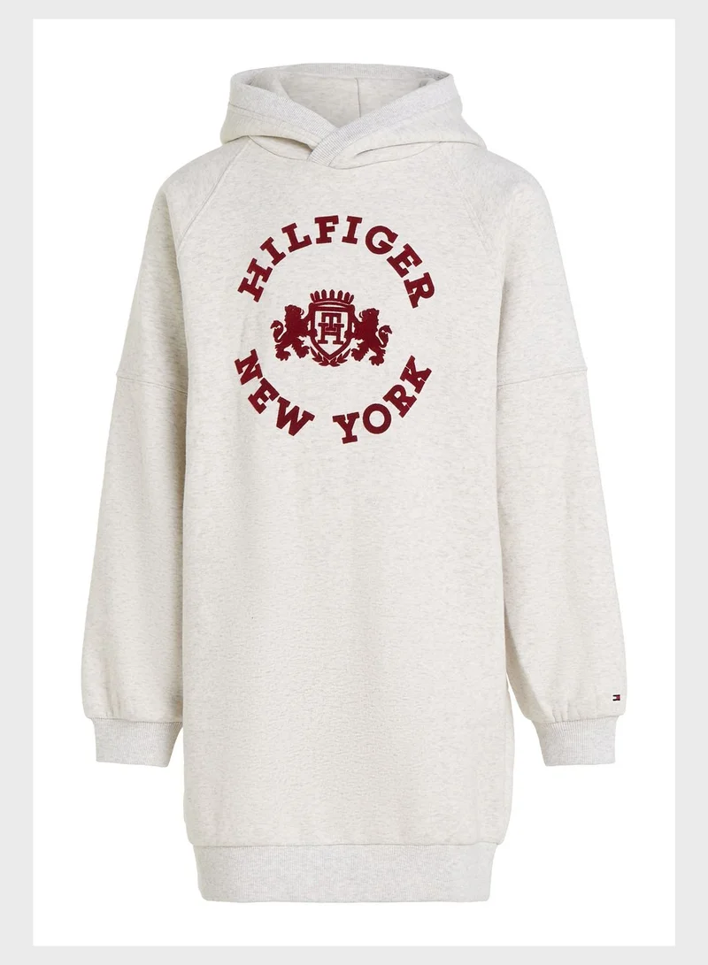 TOMMY HILFIGER Kids Varsity Hoodie Dress