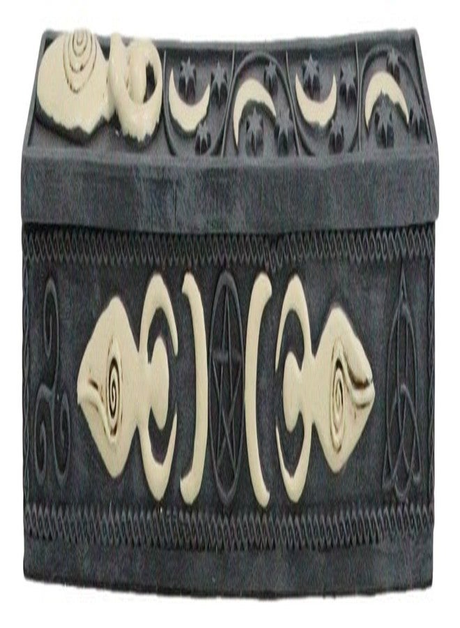 Ebros Gift Wicca Spiral Goddess Shaman Sacred Triple Moon Incense Stick Storage Box Figurine Crescent Moons Yoga Wiccan Decor - Image 3