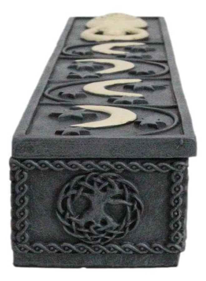 Ebros Gift Wicca Spiral Goddess Shaman Sacred Triple Moon Incense Stick Storage Box Figurine Crescent Moons Yoga Wiccan Decor - Image 5