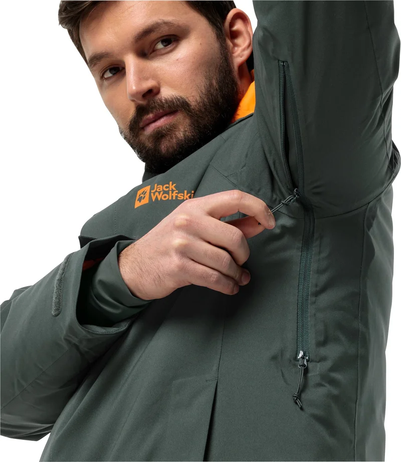 جاك ولفسكن Troposphere Men's Green Jacket 1115321-4161
