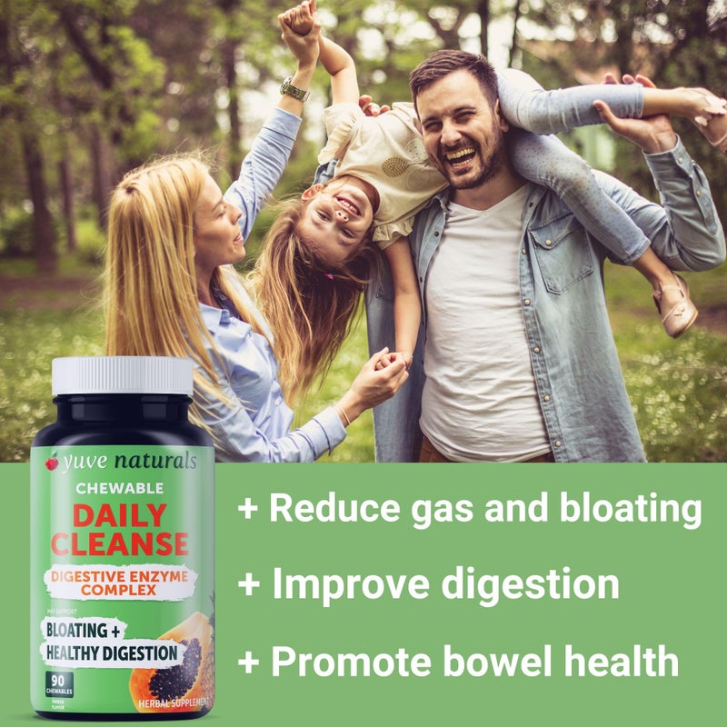 Yuve Natural Papaya Digestive Enzymes - Sugar-Free Chewable Candies - Promotes Better Digestion - Constipation & Bloating Aid, Detox, Leaky Gut Repair & Gas Relief - Vegan, Non-GMO, Gluten-Free - 90ct - Image 4