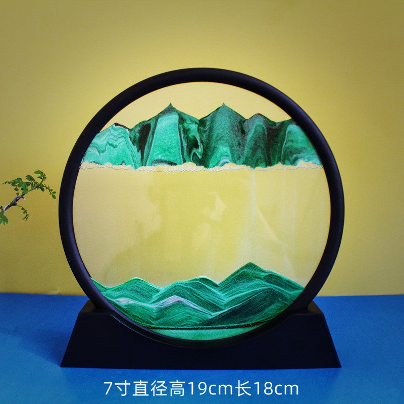 Light Luxury Quicksand Painting Creative Hourglass Decompression Ornaments Tv Wine Cabinet Living Room Decorations Office Desktop Housewarming Gift - Image 1