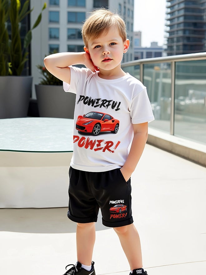 Take Two Take Two Kids 2pcs Graphic Print Short Sleeve T-Shirt and Shorts - Image 4