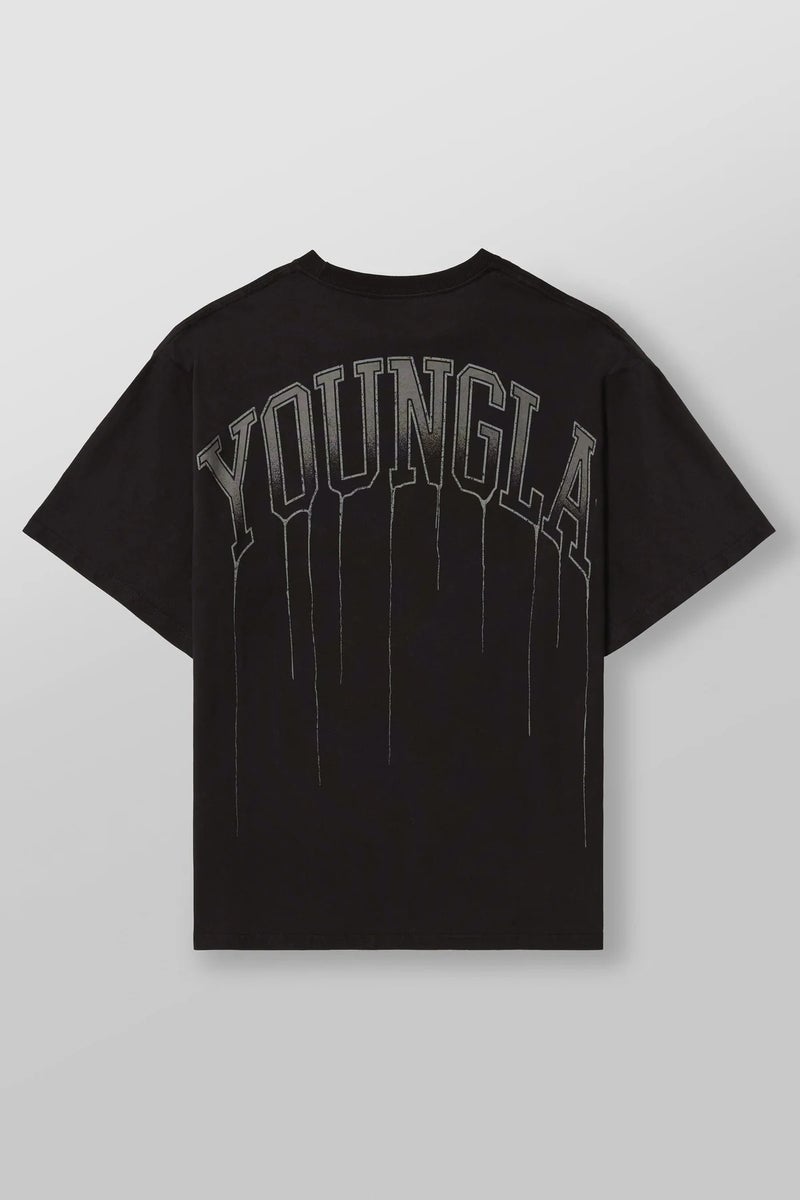 YOUNGLA Womens Oversized Cotton Tee Casual Gym Sport Black - Image 1