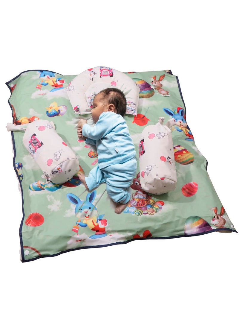 KIRFIZ kirfiz Printed New Born Baby Bedding Set with Cushion and Pillow Baby Bed  - Image 1