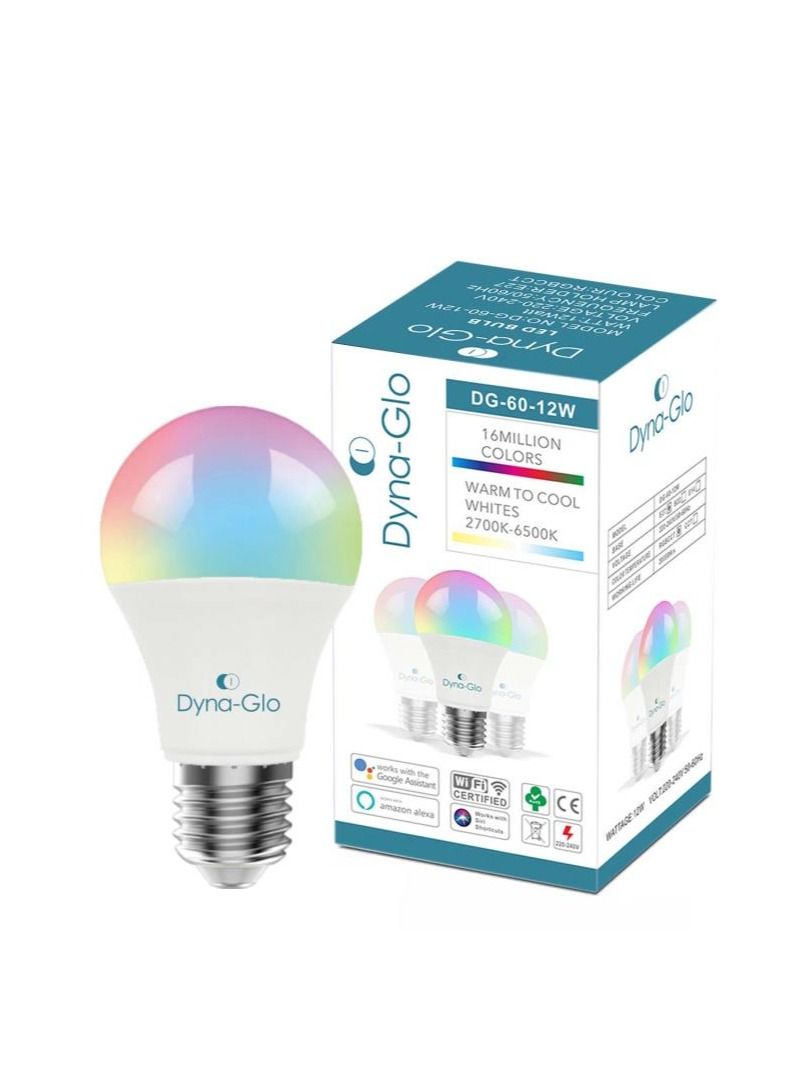 Dyna-Glo لمبة LED ذكية بتقنية WiFi 16 مليون لون A60 E27 - Image 1