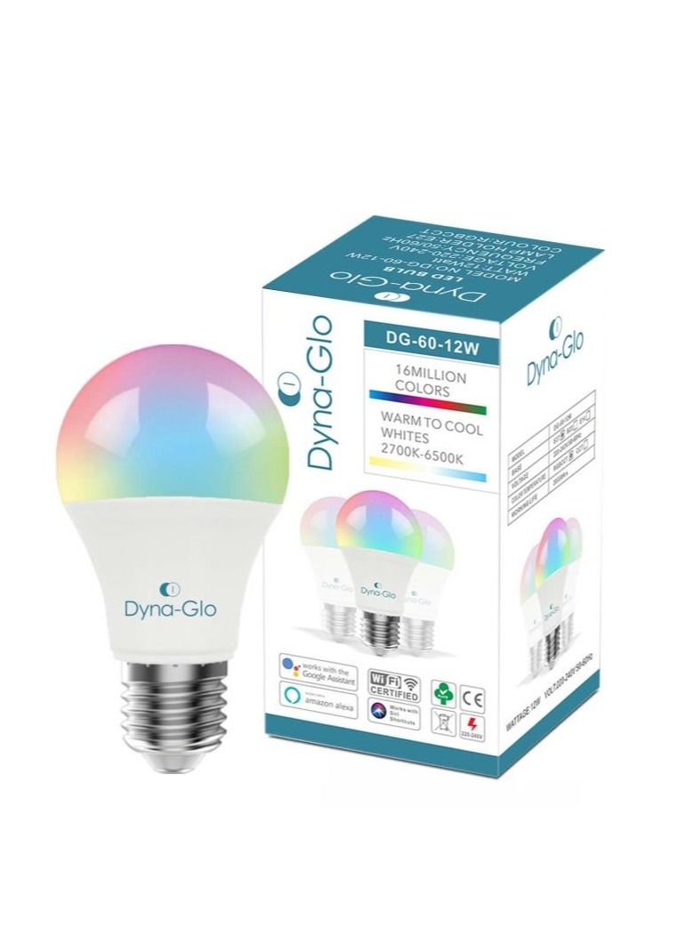 Dyna-Glo لمبة LED ذكية بتقنية WiFi 16 مليون لون A60 E27 - Image 2