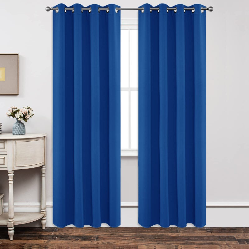 Joydeco Blackout Curtains 84 Inch Length 2 Panels Set  Thermal Insulated Long Curtains& Drapes 2 Burg  Room Darkening Grommet Drapess for Living Room Bedroom Window (W52 x L84 Inch  Royal Blue) - Image 1
