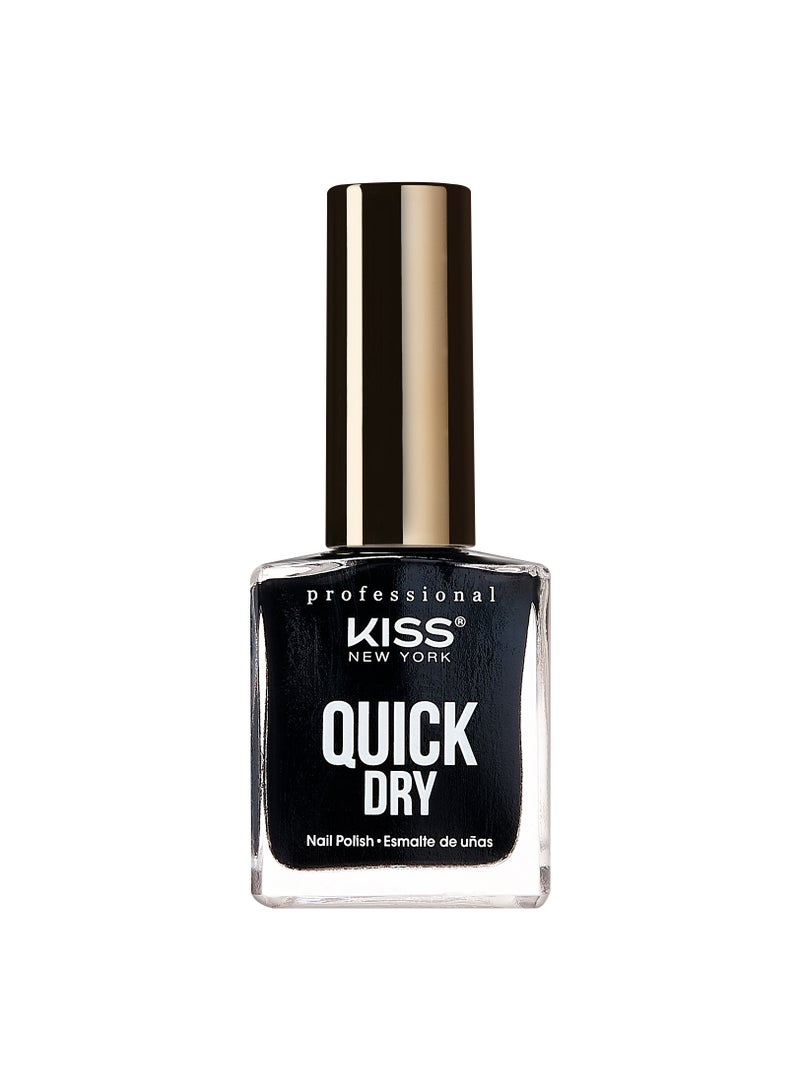 Kiss Quick Dry Nail Polish Black Out QP03 - Image 1