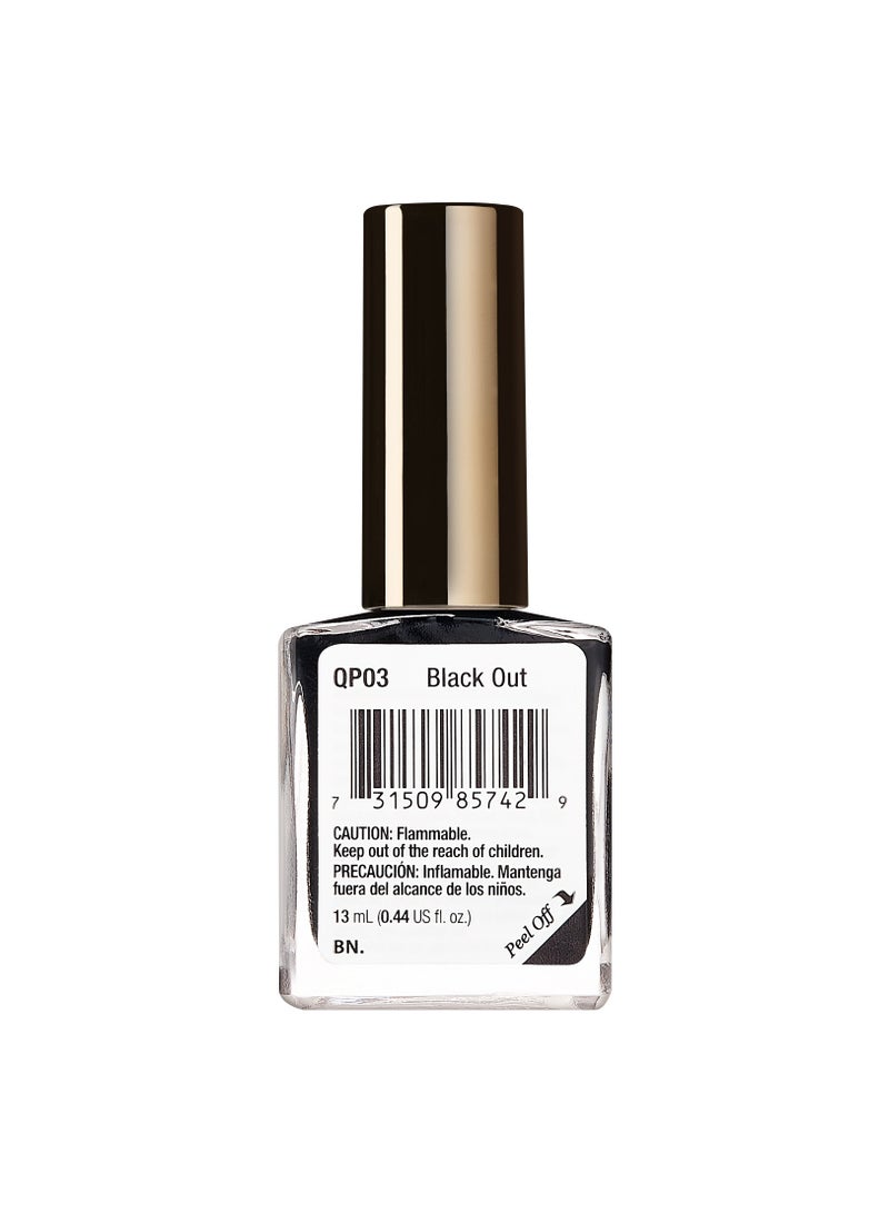 Kiss Quick Dry Nail Polish Black Out QP03 - Image 3
