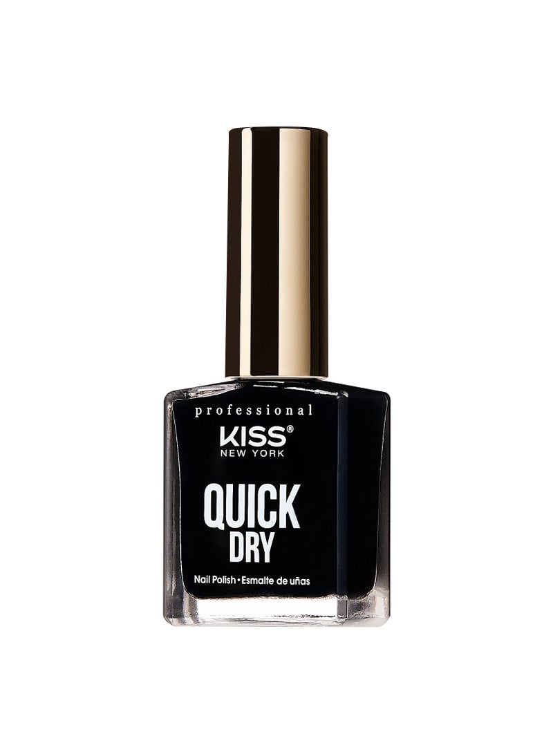 Kiss Quick Dry Nail Polish Black Out QP03 - Image 2