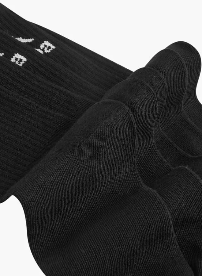 Kappa Boys Logo Detail Non Terry Crew Length Socks - Set of 5