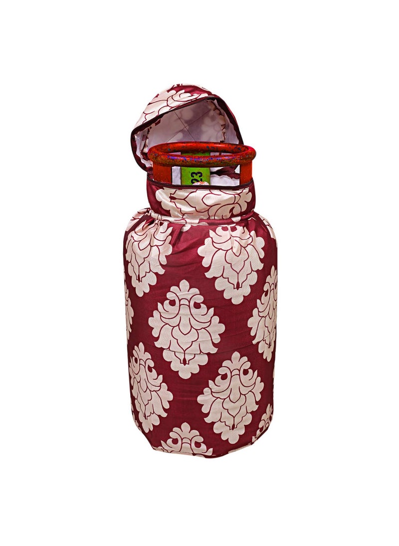 Kuber Industries Kuber Industries Cotton 1 Piece Cylinder Cover MaroonCTKTC28090  - Image 2