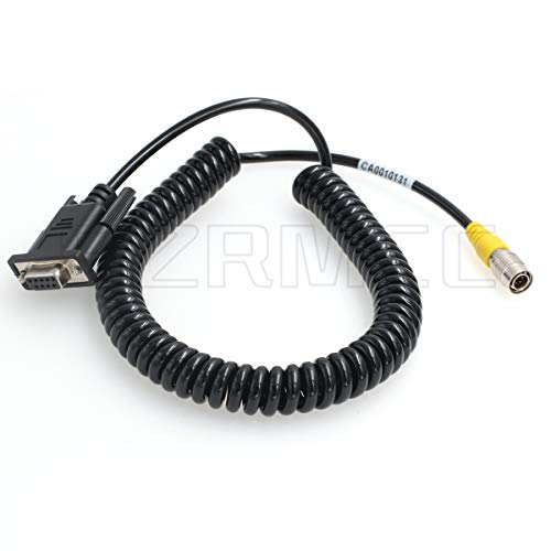 SZRMCC Total Station Data Collector Coiled Cable 6 pin Hirose Male to DB9 RS232 for Top-con Sokkia South Total Station (Coiled Cable) - Image 4